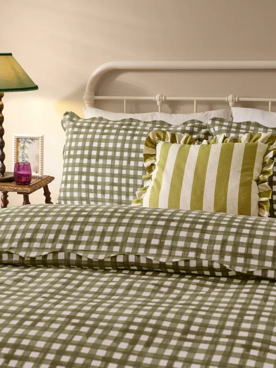 Furn Forest Scalloped Edge Gingham Duvet Set Best