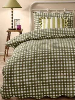 Furn Forest Scalloped Edge Gingham Duvet Set Best
