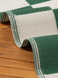 Furn Green Checkerboard Outdoor Rug Sale
