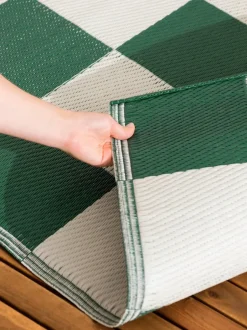 Furn Green Checkerboard Outdoor Rug Sale