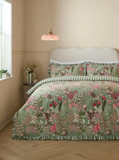 Furn Gardenia Reversable Duvet Cover Set Pink Forest Discount