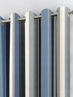 Fusion Whitworth Eyelet Curtains Blue Outlet