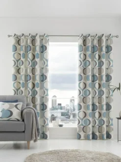 Fusion Sander Pair of Eyelet Curtains Duck Egg Online
