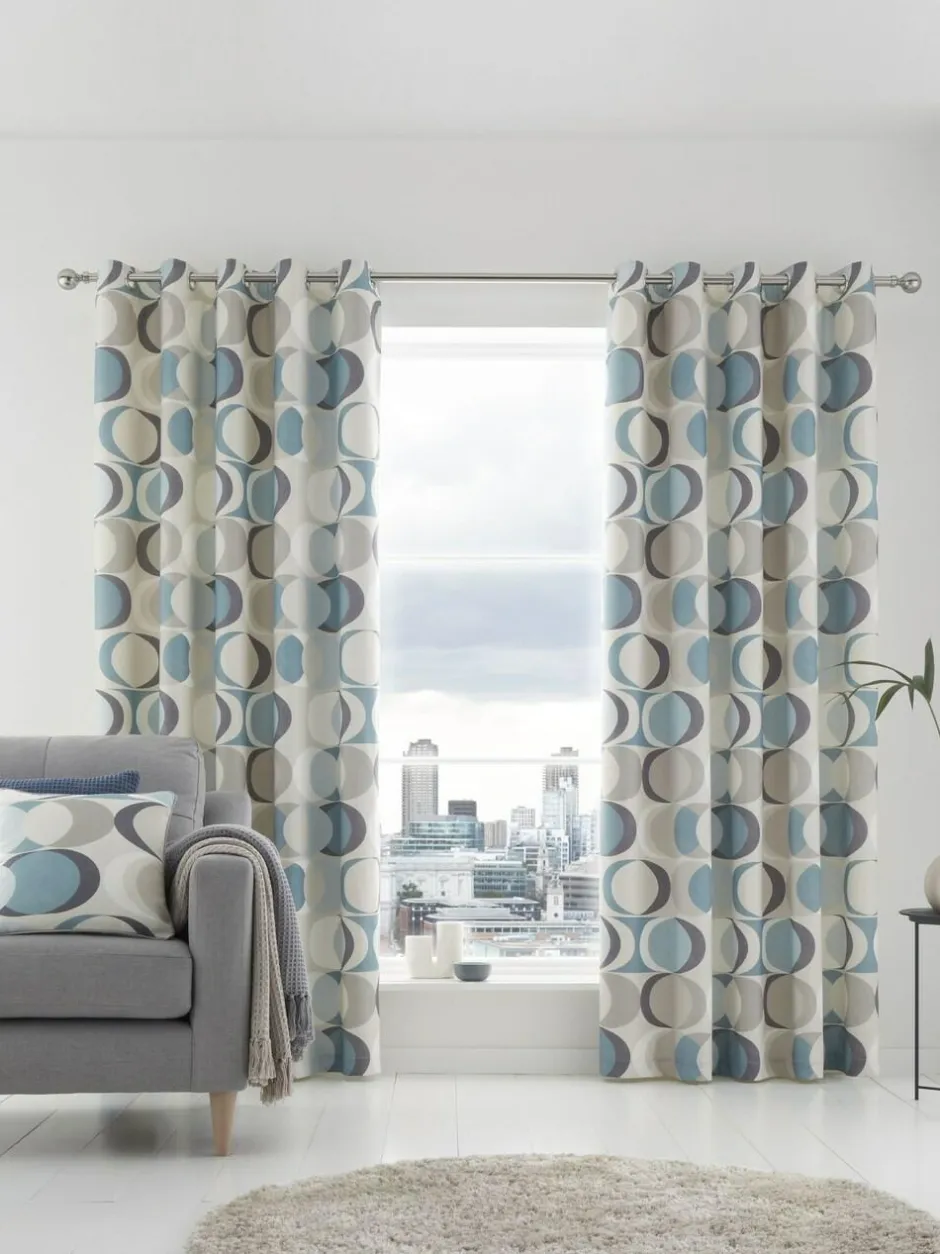 Fusion Sander Pair of Eyelet Curtains Duck Egg Online