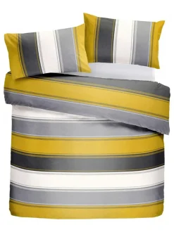 Fusion Betley Duvet Cover and Pillowcase Set Ochre Yellow Hot