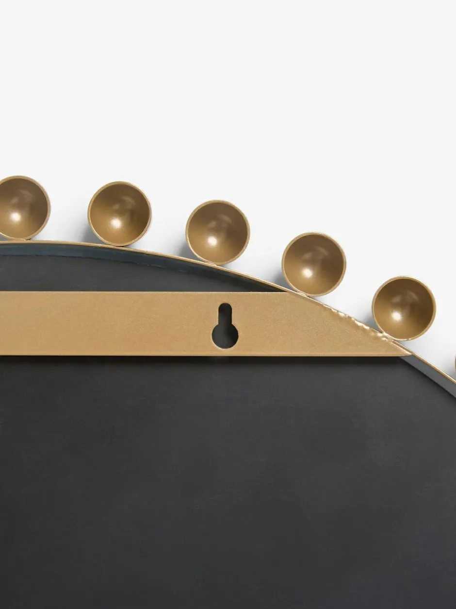 Next Gold Bobbin Round Wall Mirror Outlet