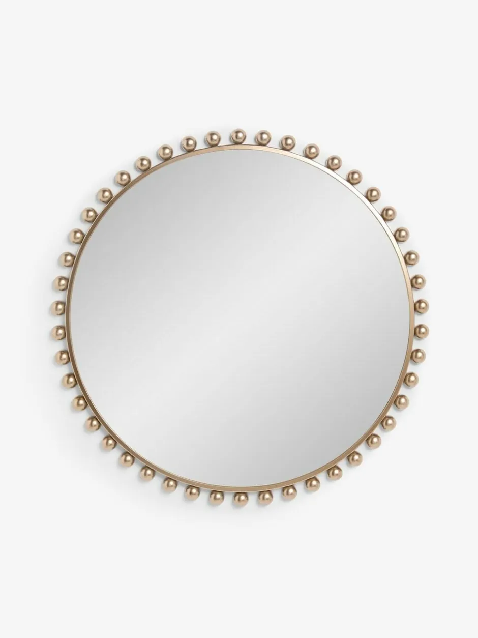 Next Gold Bobbin Round Wall Mirror Outlet