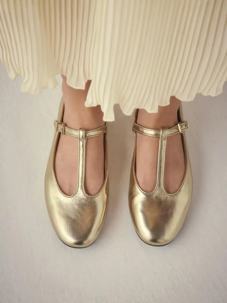 Next Gold Forever Comfort® Leather T-Bar Mary Jane Shoes Best