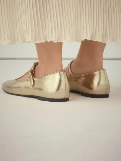 Next Gold Forever Comfort® Leather T-Bar Mary Jane Shoes Best
