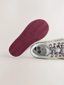 Next Gold Glitter Star Lace-Up Trainers Discount