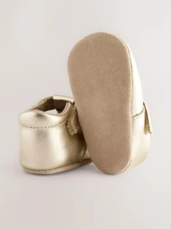 Next Leather Baby T-Bar Shoes (0-24mths) Gold Online