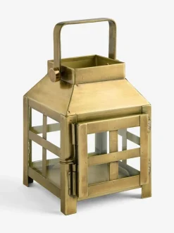 Next Gold Metal and Glass Lantern Small Outlet