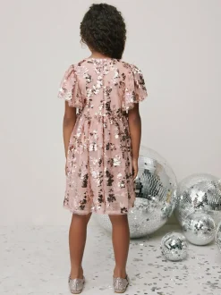 Next Gold Sequin Party Dress (3-16yrs) Online