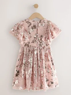 Next Gold Sequin Party Dress (3-16yrs) Online