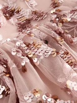 Next Gold Sequin Party Dress (3-16yrs) Online