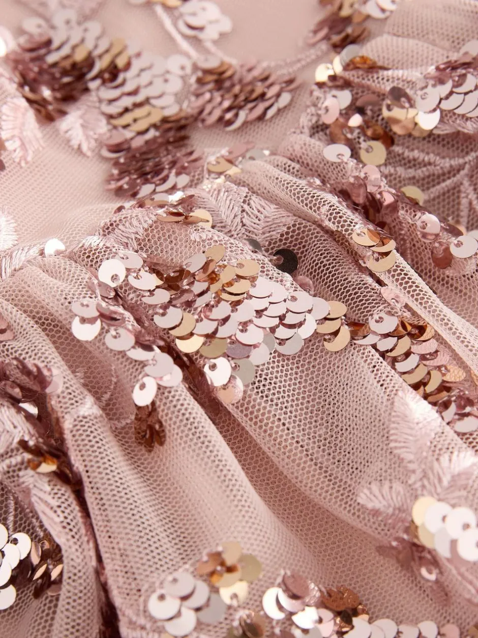 Next Gold Sequin Party Dress (3-16yrs) Online