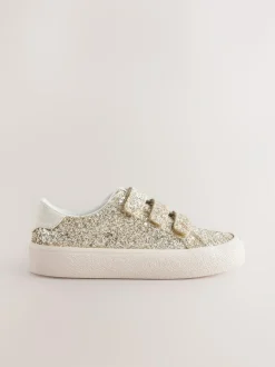 Next Standard Fit (F) Low Top Trainers Gold