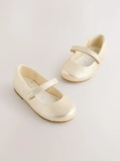 Next Standard Fit (F) Mary Jane Touch Fastening Occasion Shoes Gold Hot
