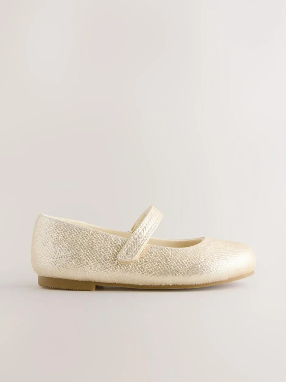 Next Standard Fit (F) Mary Jane Touch Fastening Occasion Shoes Gold Hot