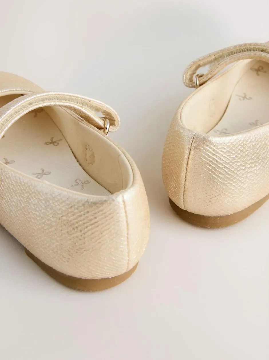 Next Standard Fit (F) Mary Jane Touch Fastening Occasion Shoes Gold Hot