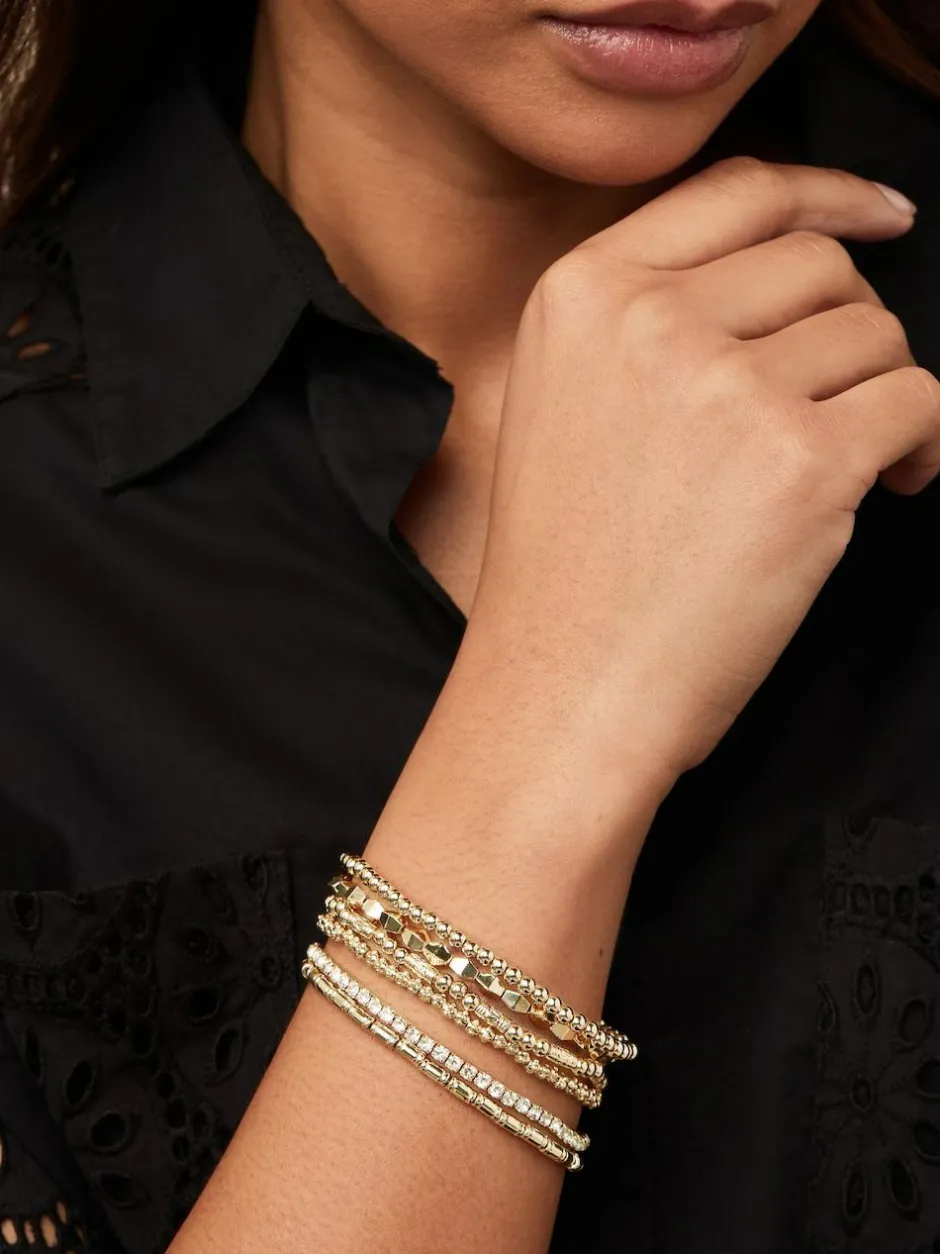 Next Sparkle Stretch Bracelets Pack Gold Tone Sale
