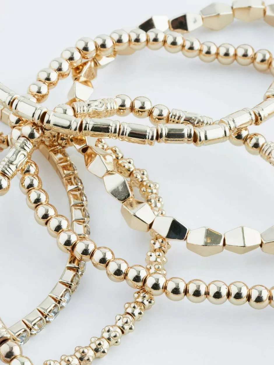 Next Sparkle Stretch Bracelets Pack Gold Tone Sale