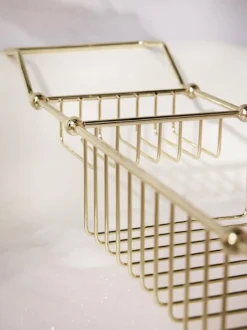 Next Gold Wire Storage Bath Tray