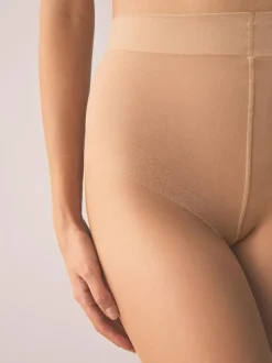 Next N. Premium Ultimate Sheer 7 Denier Opaque Tights 2 Pack Golden Tan Sale