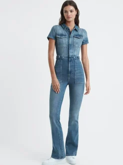 Good American Denim Bootcut Jumpsuit Clearance