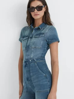 Good American Denim Bootcut Jumpsuit Clearance