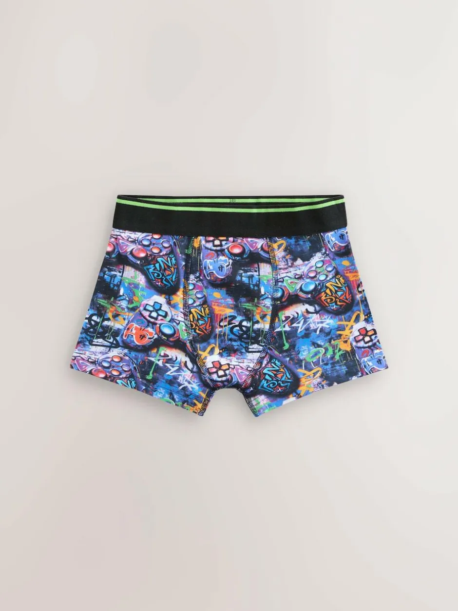 Next Boxers 5 Pack (2-16yrs) Grafitti Gamer Best