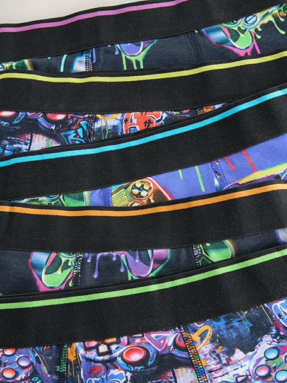 Next Boxers 5 Pack (2-16yrs) Grafitti Gamer Best