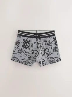 Next Trunks 5 Pack (3-16yrs) Grafitti Skull Print Clearance
