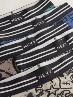 Next Trunks 5 Pack (3-16yrs) Grafitti Skull Print Clearance