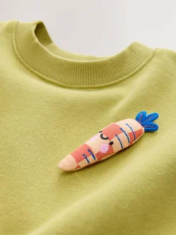 Next Mesh Skirt Sweat Dress (3mths-7yrs) Green Carrot Hot