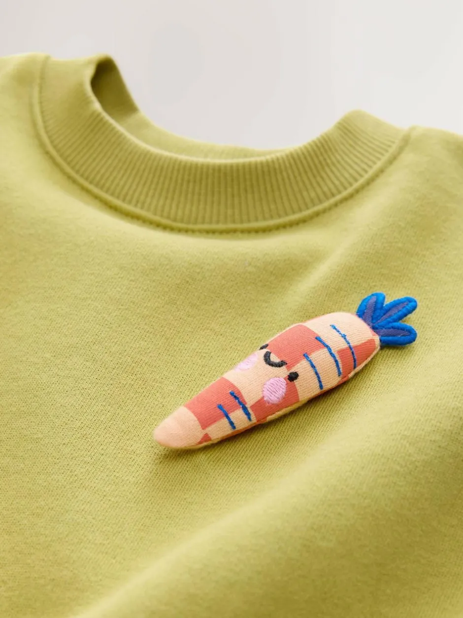 Next Mesh Skirt Sweat Dress (3mths-7yrs) Green Carrot Hot