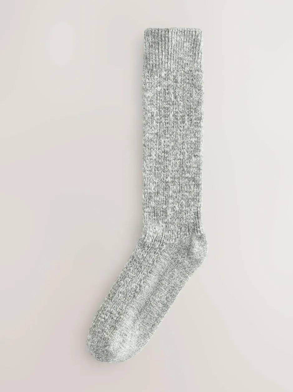 Next Cotton Slub Slouchy Ankle Socks 3 Pack Green