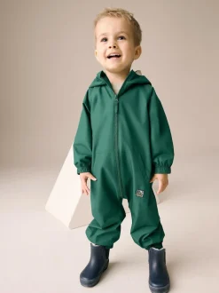 Next Green Crocodile Waterproof Fleece Lined Puddlesuit (3mths-7yrs) Clearance