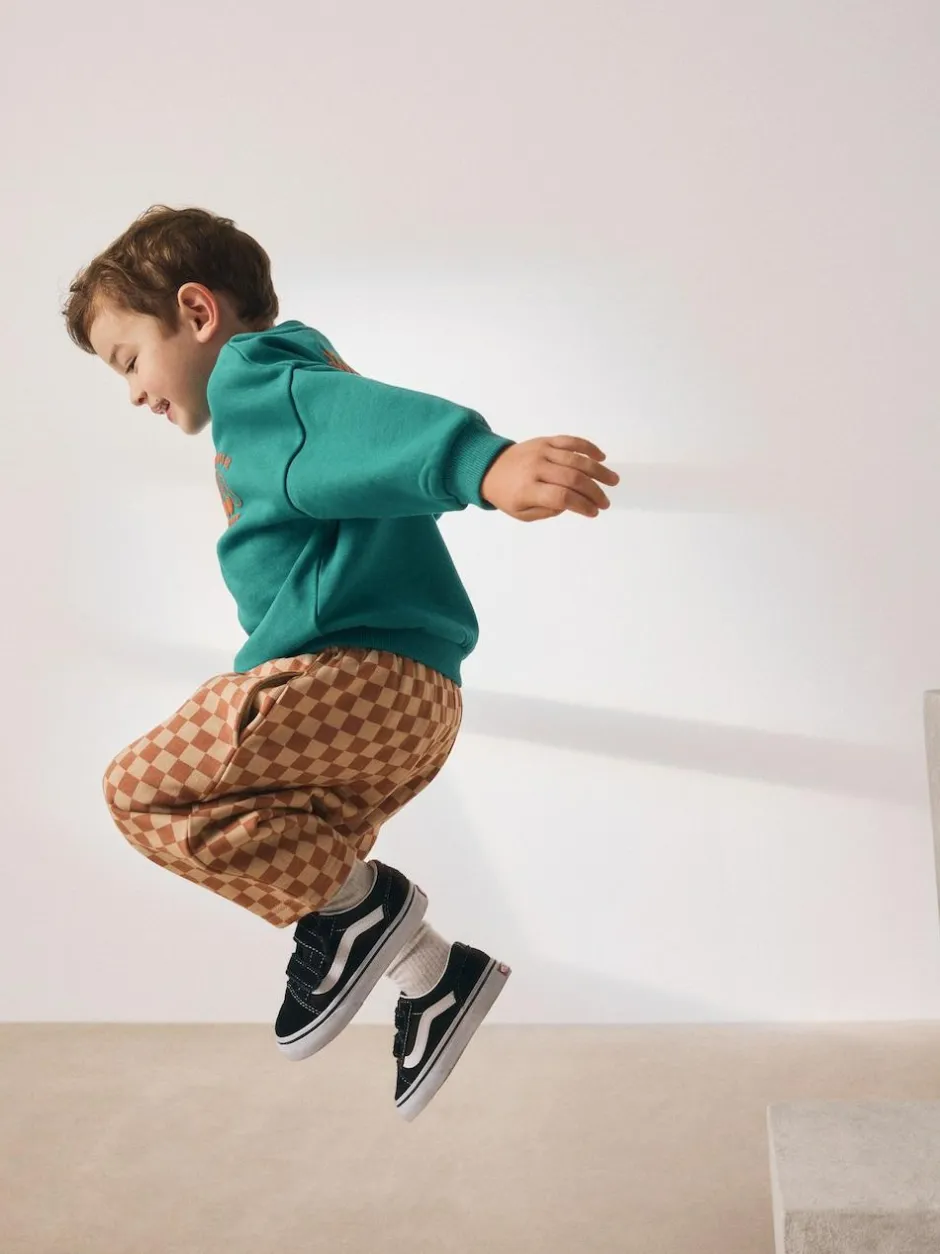 Next Green Croissant Single Sweatshirt And Stripe Joggers Set (3mths-7yrs)