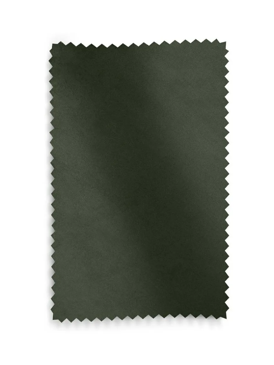 Next Green Dark Matte Velvet Pencil Pleat Blackout/Thermal Curtains Discount