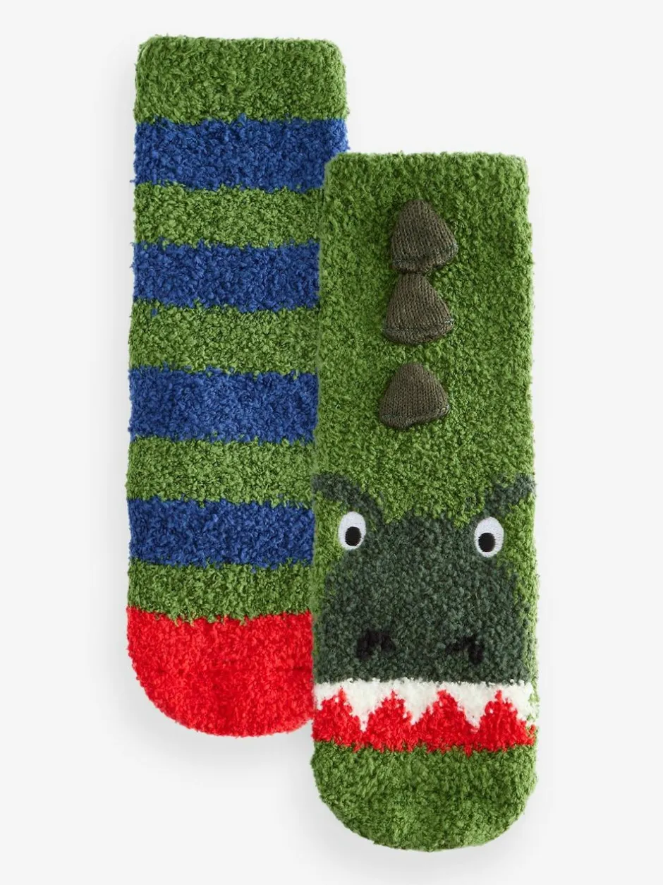Next Green Dinosaur Cosy Socks 2 Pack Best