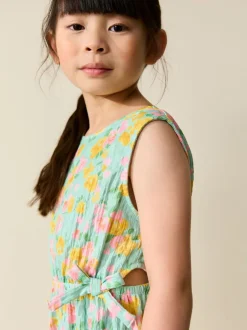 Next Crinkle Jersey Jumpsuit (3-16yrs) Green Ditsy Best