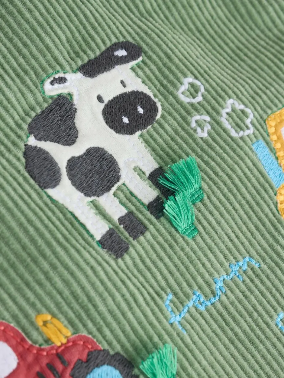 Next Green Farm Cord Dungarees and Bodysuit Set (0mths-2yrs) Online