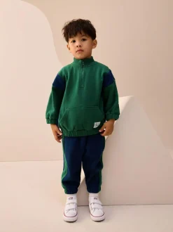 Next Half Zip Top and Joggers Set (3mths-7yrs) Green
