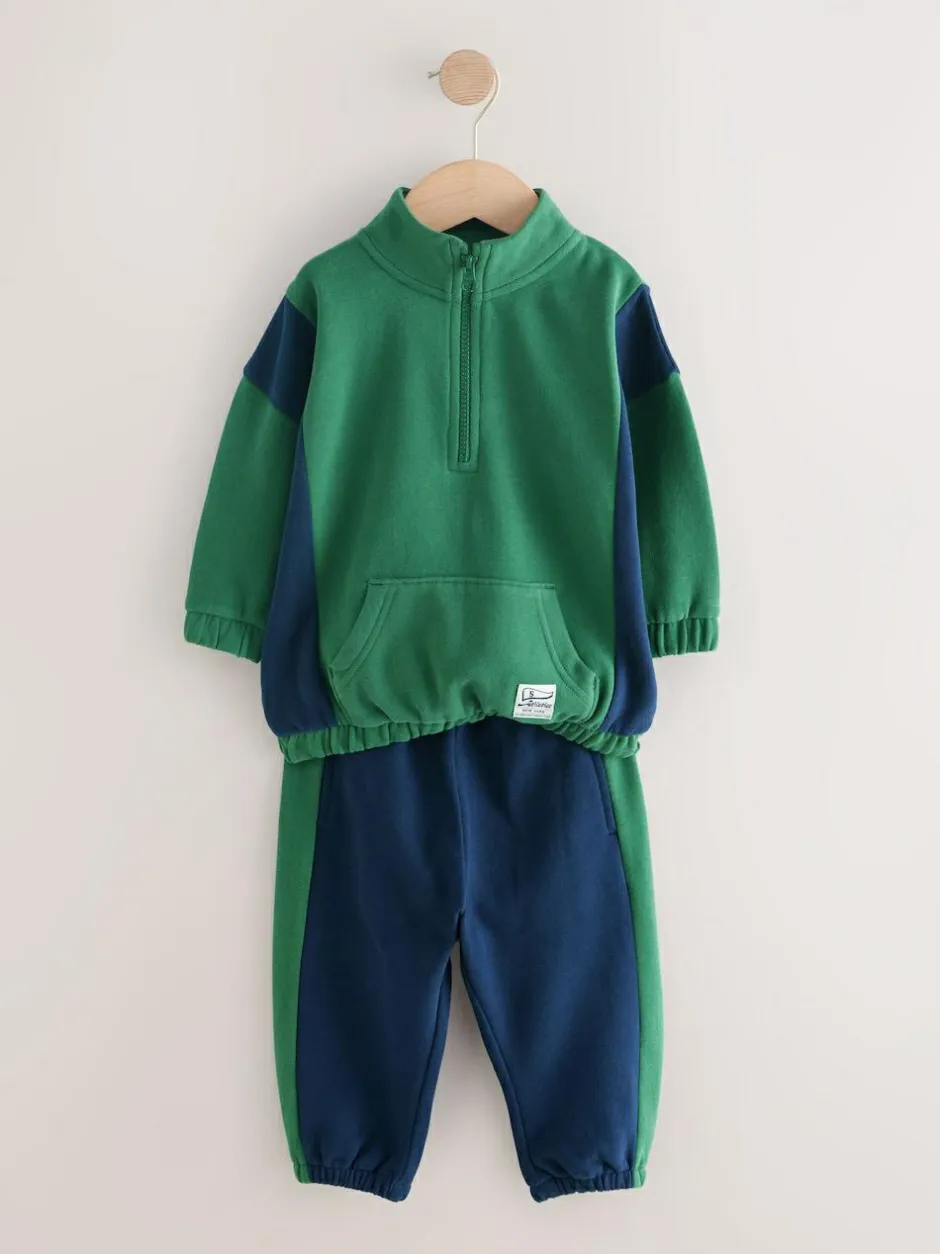 Next Half Zip Top and Joggers Set (3mths-7yrs) Green