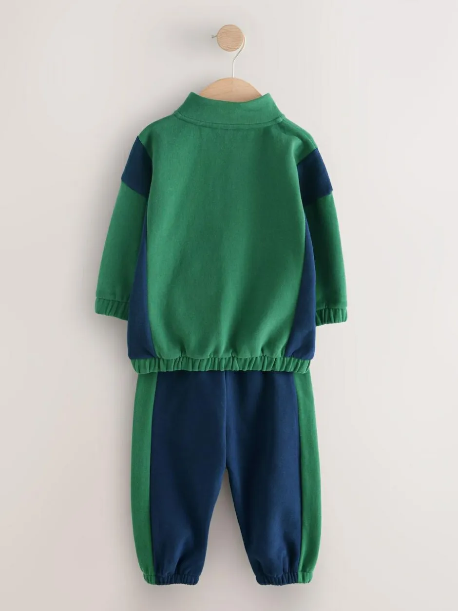 Next Half Zip Top and Joggers Set (3mths-7yrs) Green
