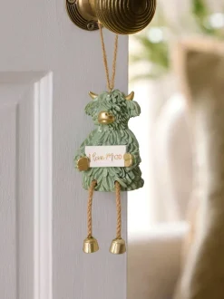 Next Green Hamish The Highland Cow I Love Moo Hanging Decoration Sale