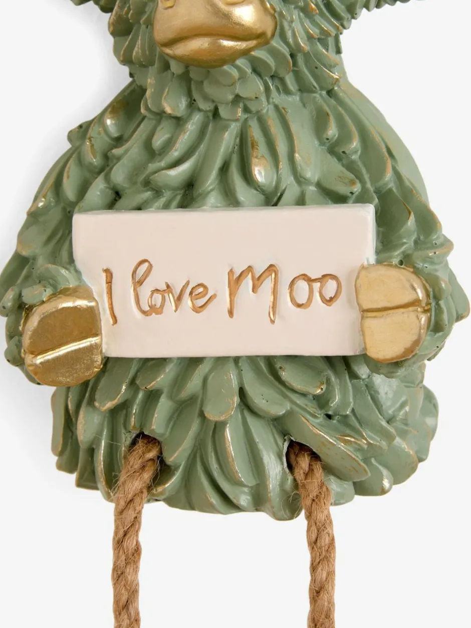 Next Green Hamish The Highland Cow I Love Moo Hanging Decoration Sale