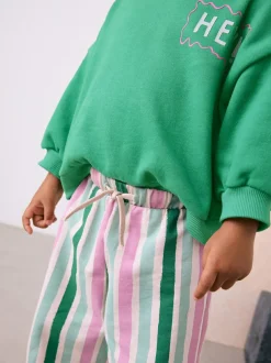 Next Green Hey Hi Sweatshirt & Wide Leg Trousers Set (3mths-7yrs) Clearance