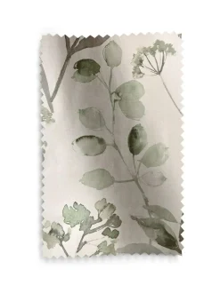 Next Isla Floral Print Blackout/Thermal Eyelet Curtains Green Best